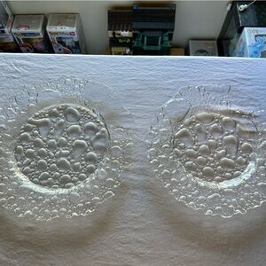 Clear Glass Bubble Design Plates
